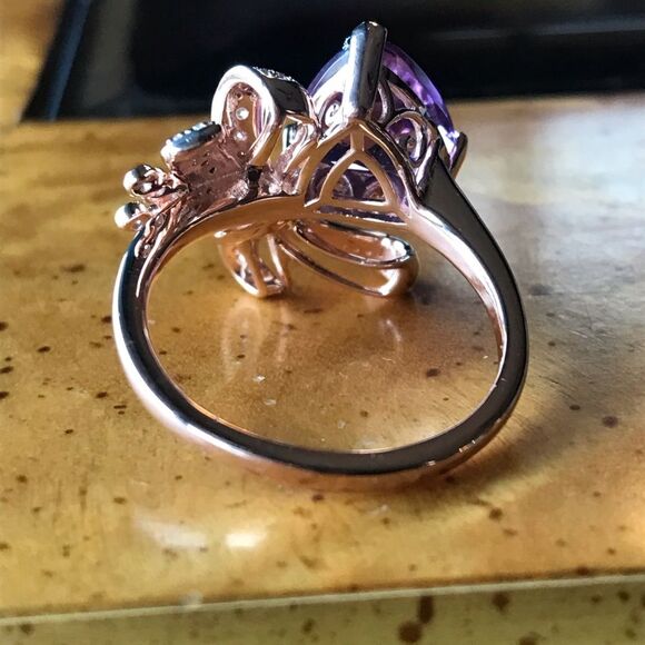 Moroccan Amethyst Sterling Silver Size 10 - Picture 4 of 10